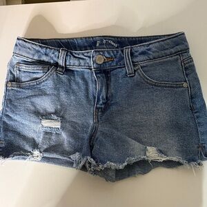Art Class Blue Distressed Denim Kids Shorts